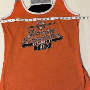 Harley-Davidson Black and Orange Graphic Tank